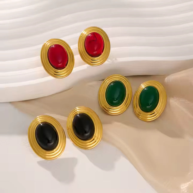 ROYAL OVAL STUDS - EARRINGS