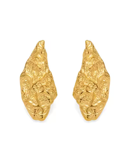 LIQUID GOLD TEXTURED EARRINGS