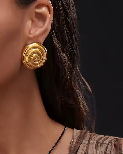 GOLDEN SPIRAL EARRINGS