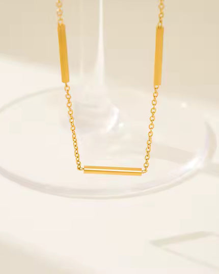 MINIMALIST GOLD BAR CHAIN - NECKLACE