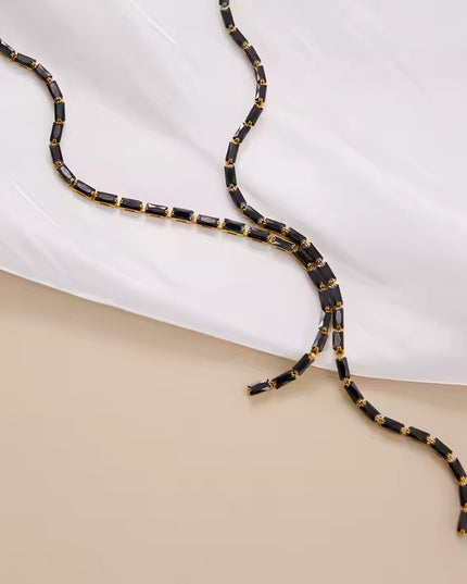 NOIR LUXE LARIAT PREMIUM NECKLACE - LIMITED EDITION