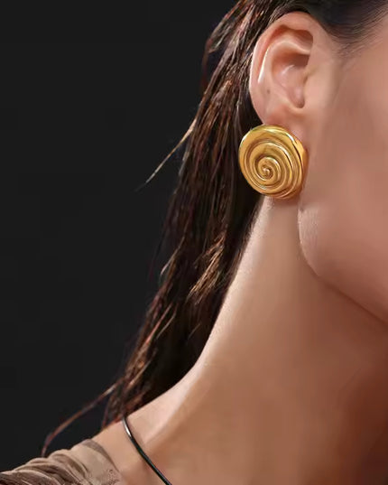 GOLDEN SPIRAL EARRINGS