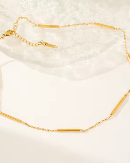 MINIMALIST GOLD BAR CHAIN - NECKLACE